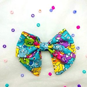 Handmade Care Bear Clip Bow 5”inch